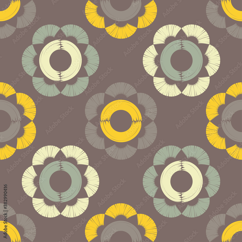 Mosaic with geometric shapes. Seamless pattern. Design with manual hatching. Textile. Ethnic boho ornament. Vector illustration for web design or print. Mosaic with geometric shapes. Seamless pattern. Design with manual hatching. Textile. Ethnic boho ornament. Vector illustration for web design or print.