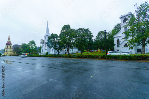 The 3 churches in Mahone Bay photo