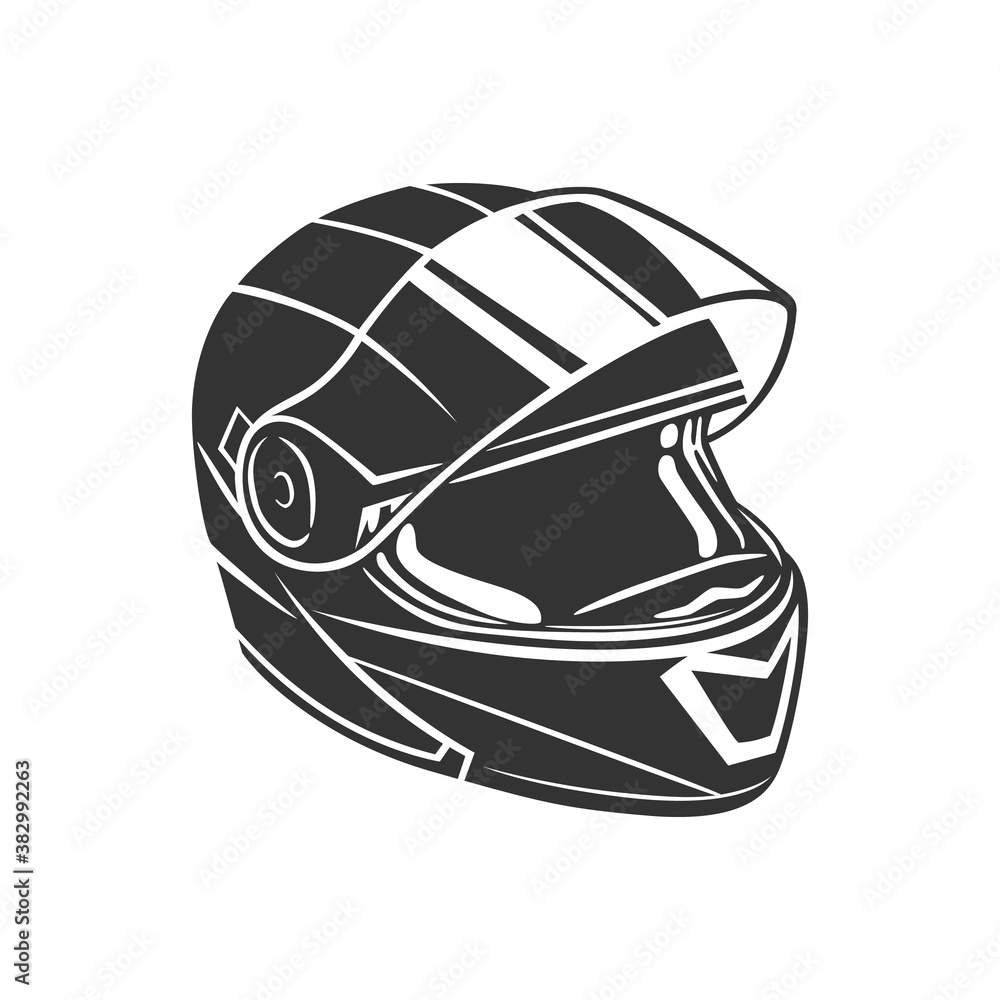 Fototapeta premium Helmet vintage illustration.