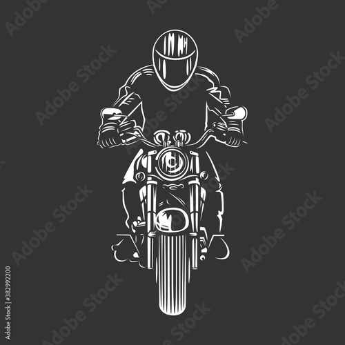 Vintage motorcycle illustration.