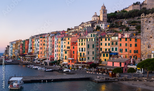 Image of view of portovenere city La Spezia at summer day  Italy.