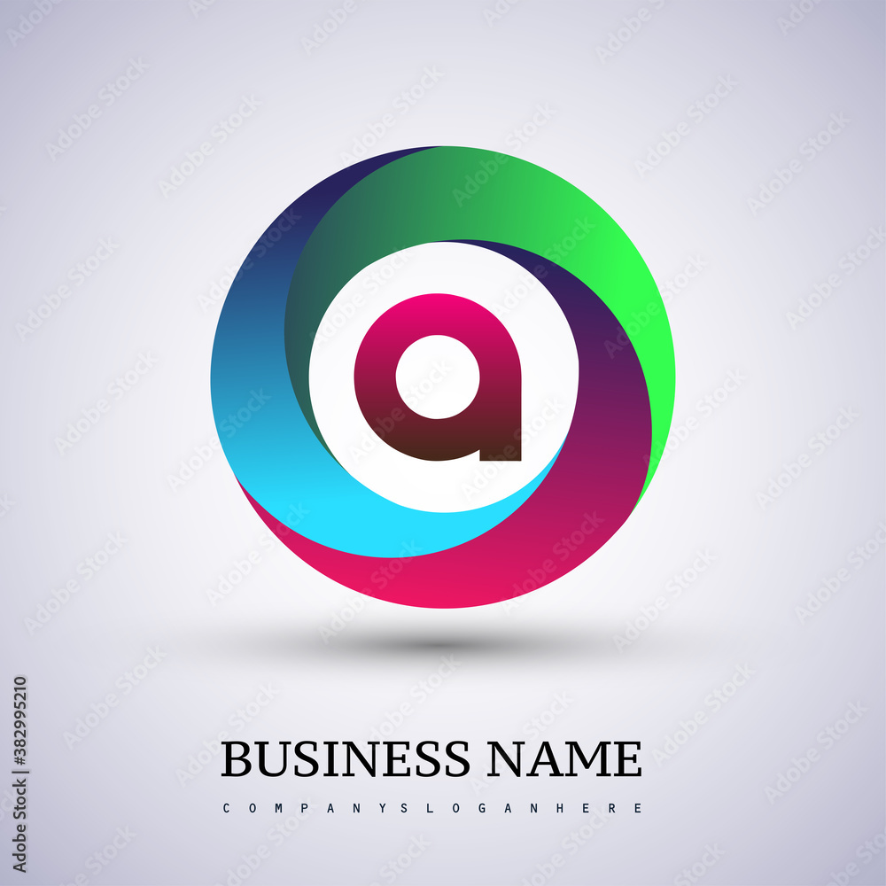 Letter A logo with colorful splash background, letter combination logo design for creative industry, web, business and company. Letter A logo with colorful splash background, letter combination logo design for creative industry, web, business and company.