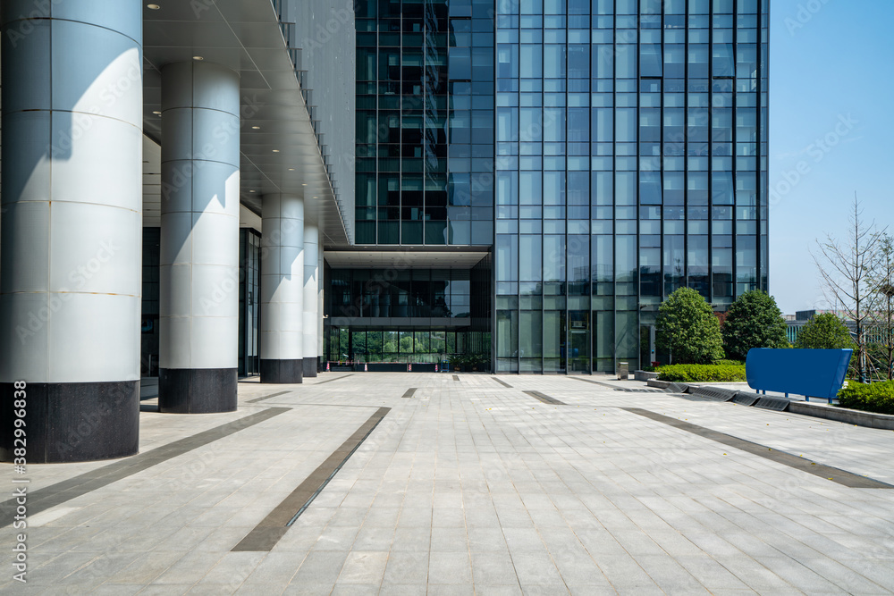 Fototapeta premium Financial Center Plaza and architecture, Nanjing, China