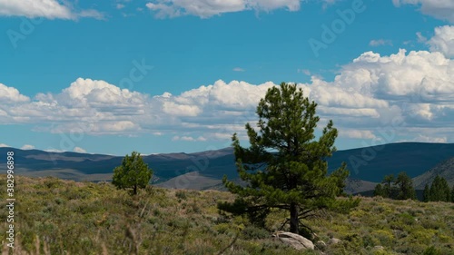 Time lapse of storm cloud developing over mountains in Central California photo