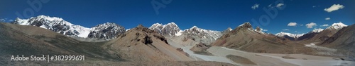 Panoramic view of Shimshal pass. Hunza pakistan