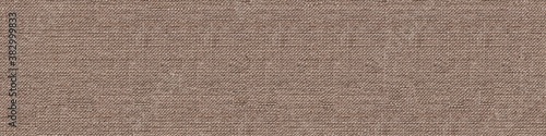 Expensive linen canvas background in adorable brown color. Seamless panoramic texture.