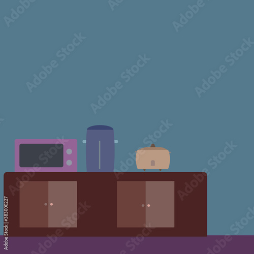 Flash Drawings Electrical equipment located in a kitchenette in the condominium.