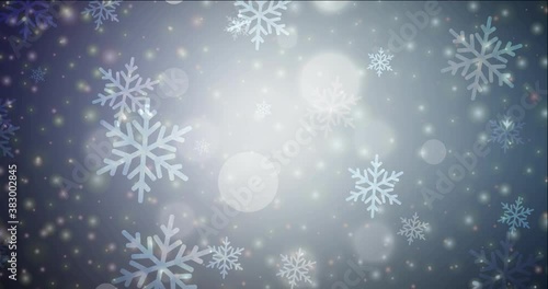 Wallpaper Mural 4K looping dark blue animation in Christmas style. Colorful fashion clip with gradient stars, snowflakes. Movie for a cell phone. 4096 x 2160, 30 fps. Torontodigital.ca