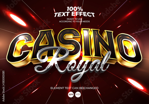 Casino Editable Text Effect