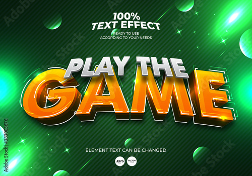 Play The Game Editable Text Effect
