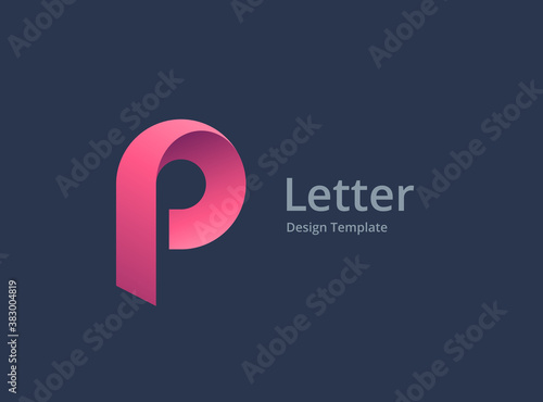 Letter P logo icon design template elements