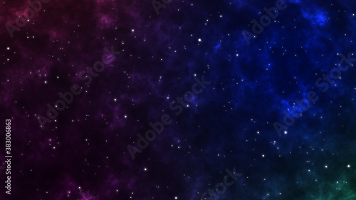 Fototapeta Naklejka Na Ścianę i Meble -  Traveling through star fields in galaxy space as a supernova colorful light glowing.Space Nebula blue background moving motion graphic with stars space rotation nebula