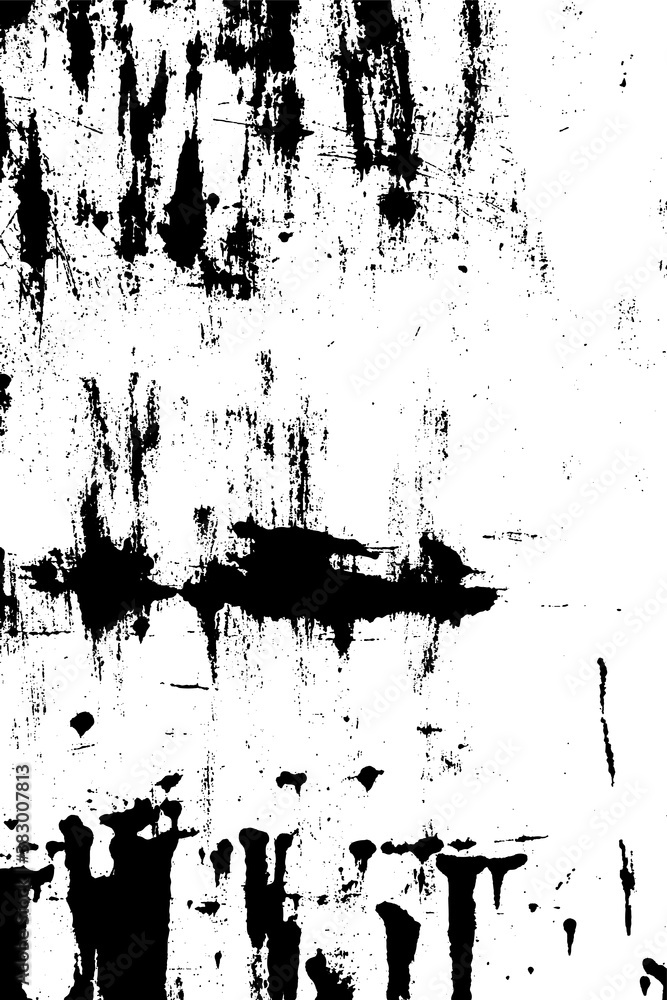 Obraz premium Texture mottled abstract vector black and white monochrome material background cement wall old damaged eroded