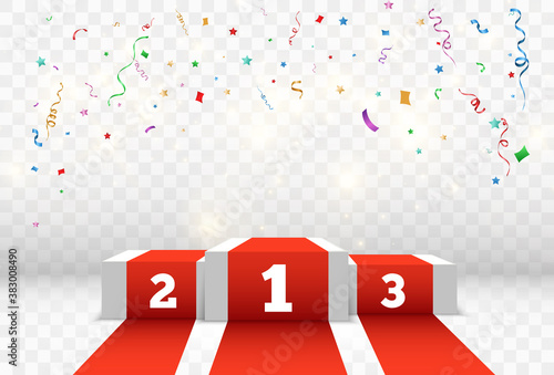 Vector illustration for award winners. Pedestal or platform for honoring prize winners.