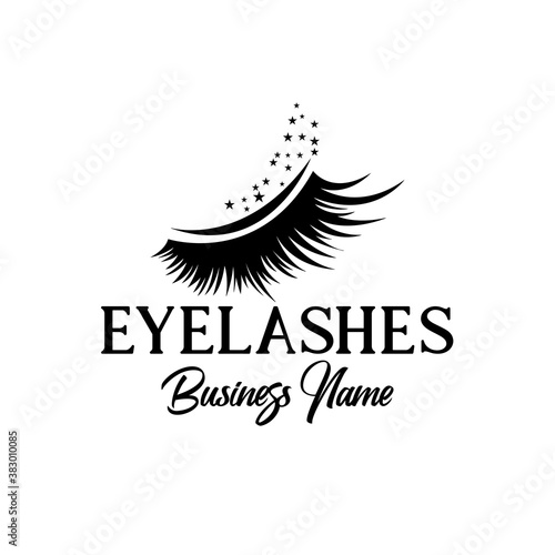 Eyelash extension logo. Vector illustration in a modern style