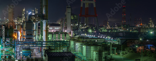 Photography factory at night