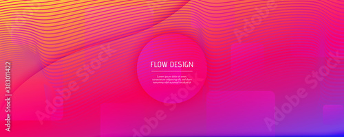 Bright Fluid Shape. Flow 3d...