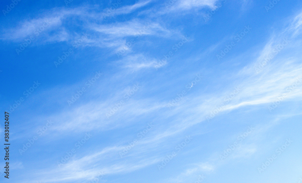 White clouds in blue sky