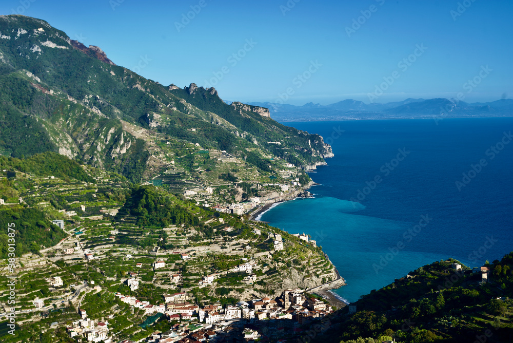 top view of the Amalfi coast. italy