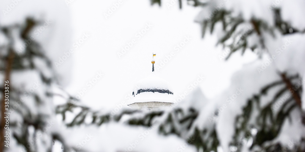 Brunico under a heavy snowfall. Scent of snow. Italy Brunico under a heavy snowfall. Scent of snow. Italy