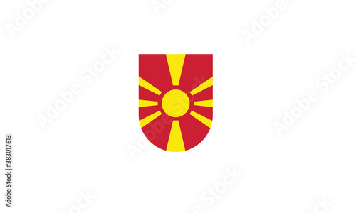 North Macedonia flag shield vector illustration Free Download North Macedonia flag shield vector illustration - GFXLoad