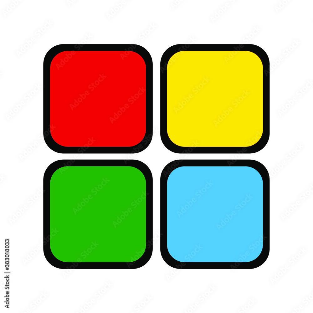 Rubik cube on white background Rubik cube on white background