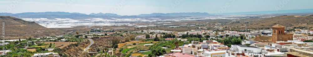 View from Nijar on Campohermoso with its plasticulture, or 