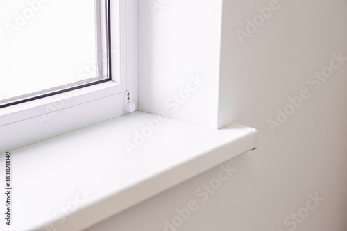 white slope and sill with a window