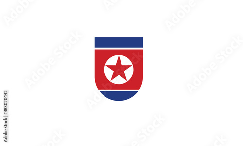 Free Download North Korea flag shield vector illustration - GFXLoad