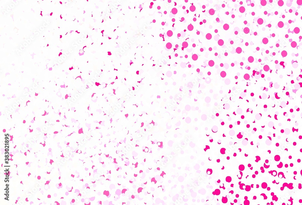 Light Pink, Yellow vector backdrop with dots.