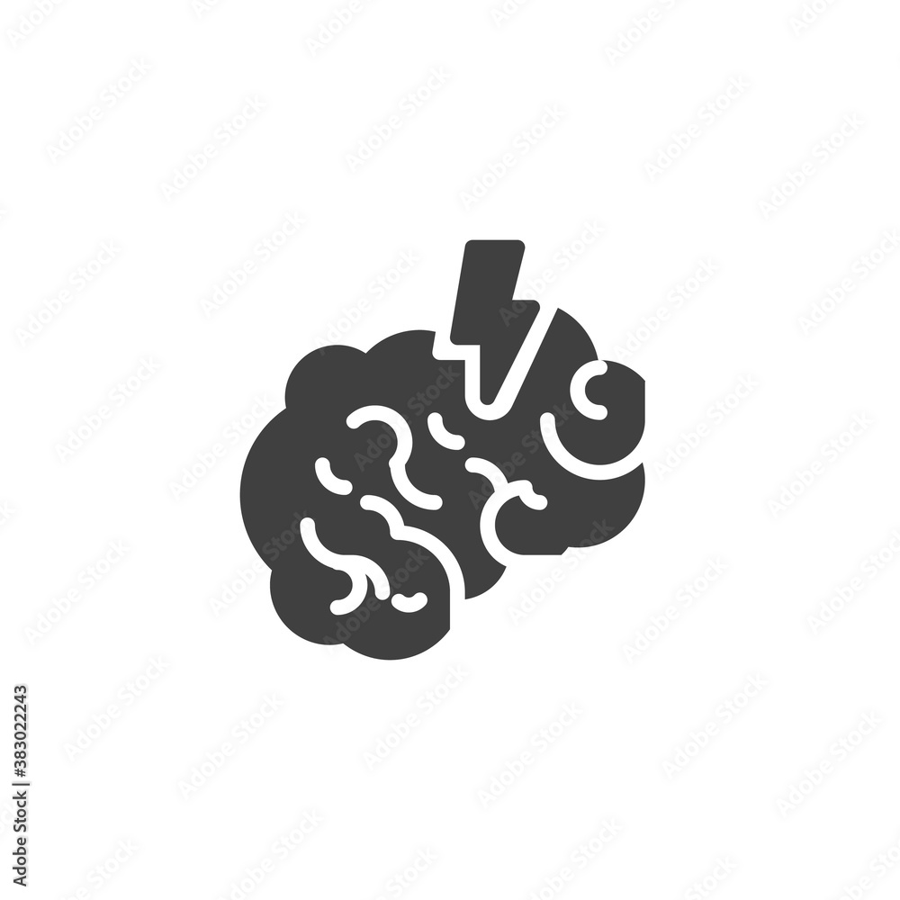 Brain, stroke vector icon. filled flat sign for mobile concept and web design. Human brain pain glyph icon. Cerebrovascular disease symbol, logo illustration. Vector graphics Brain, stroke vector icon. filled flat sign for mobile concept and web design. Human brain pain glyph icon. Cerebrovascular disease symbol, logo illustration. Vector graphics