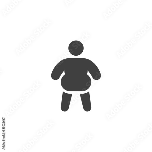 Diabetes obesity vector icon. filled flat sign for mobile concept and web design. glyph icon. Symbol, logo illustration. Vector graphics