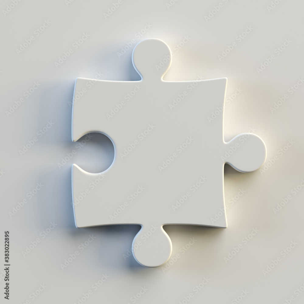 Jigsaw font 3d rendering, blank puzzle piece Jigsaw font 3d rendering, blank puzzle piece