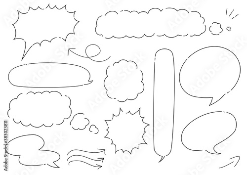 手書き風ふきだしセット