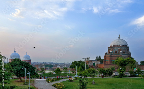 The Tomb of Shah Rukn-e-Alam located in Multan, Pakistan, is the mausoleum of the Sufi saint Sheikh Rukn-ud-Din Abul Fateh. The shrine is considered to be the earliest example of Tughluq architecture, photo