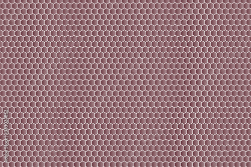 Photos hexagons on a red background