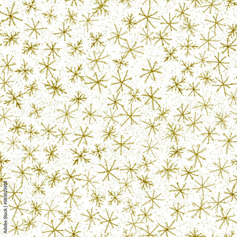 Hand Drawn green Snowflakes Christmas Seamless Pat Hand Drawn green Snowflakes Christmas Seamless Pat