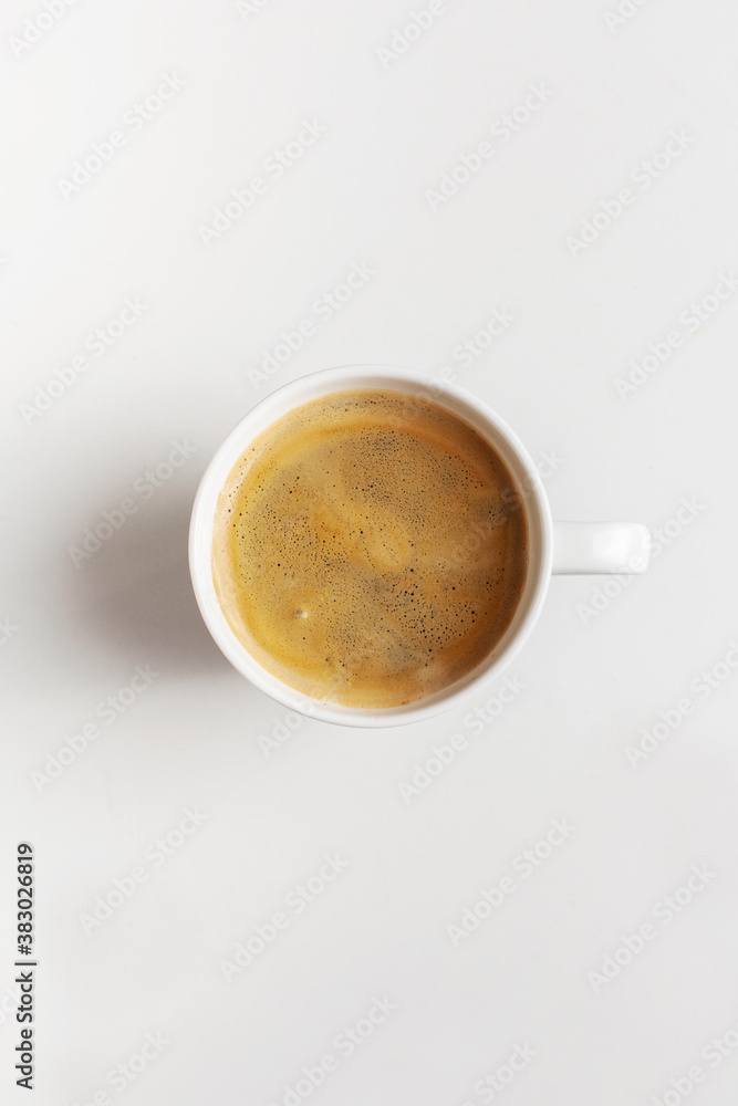 cup of coffee on white background cup of coffee on white background