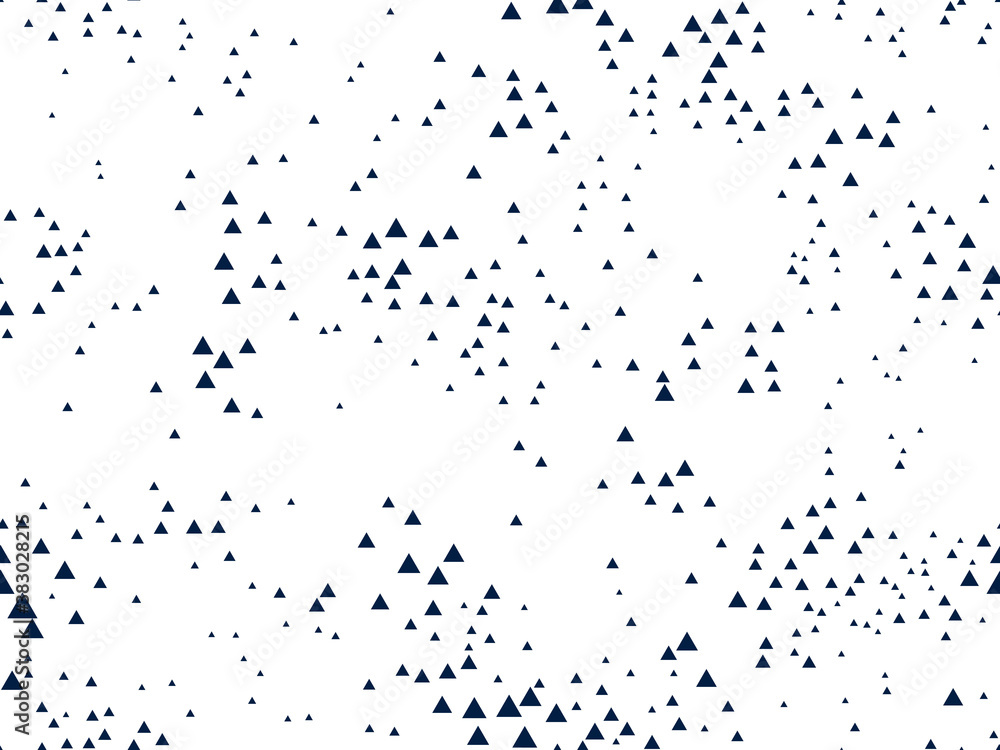 Fototapeta premium Triangles seamless background, messy chaotic vector pattern, particles texture pattern for wallpaper or print or textile or wrapping paper.