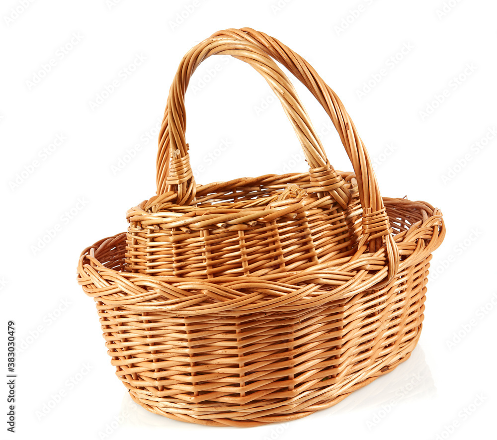 wicker isolated on white background