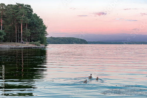 View of the lake in Lithuania