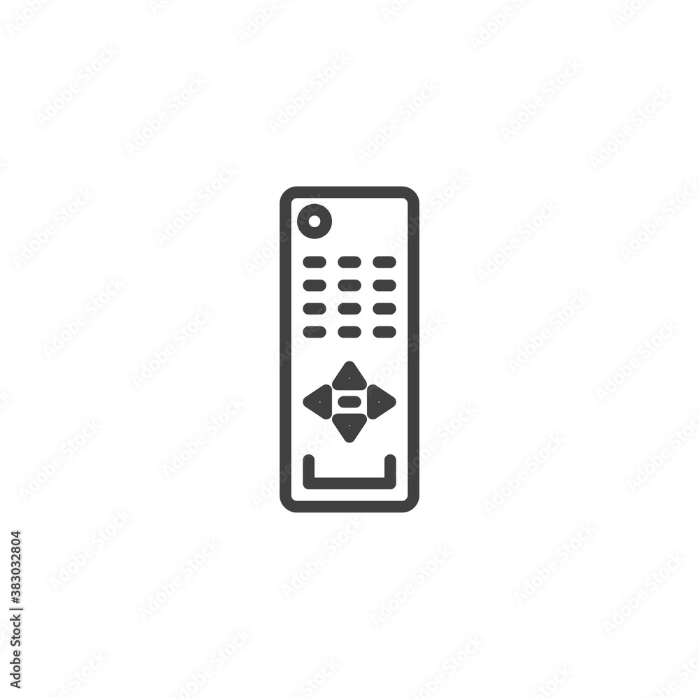 Remote control line icon. linear style sign for mobile concept and web design. TV remote outline vector icon. Symbol, logo illustration. Vector graphics Remote control line icon. linear style sign for mobile concept and web design. TV remote outline vector icon. Symbol, logo illustration. Vector graphics