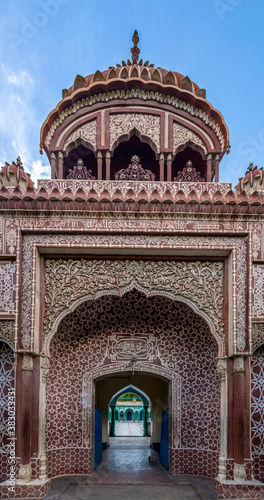 main gate of royal mosque in Chitral, Khyber Pakhtunkhwa, Pakistan 