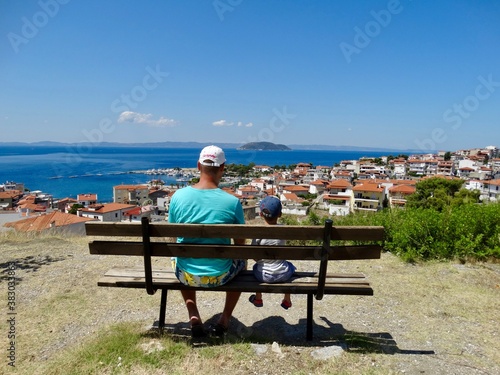 person on the bench