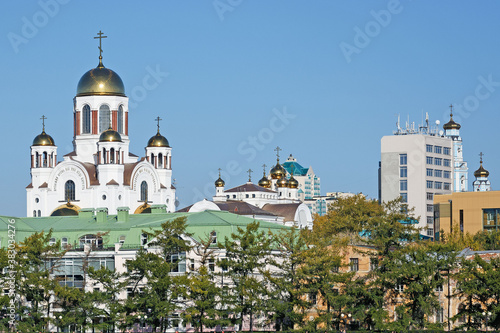  Historical center of the  Yekaterinburg  city in the rays of the autumn sun