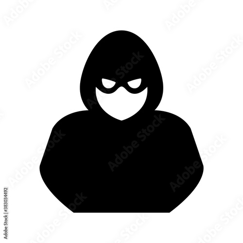 Canvas Print Thief, criminal, robber icon, logo isolated on white background