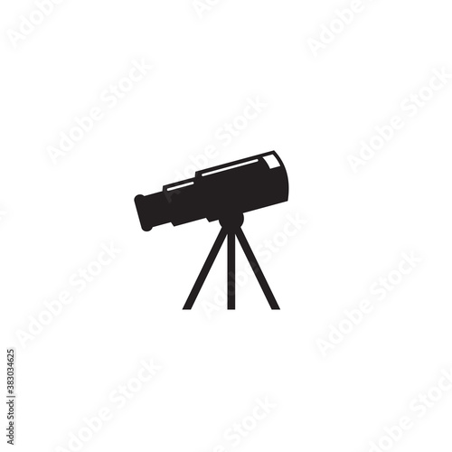 Telescope sign symbol logo design template