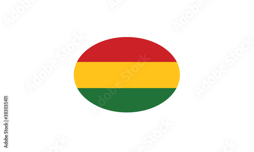 Bolivia flag oval circle vector illustration