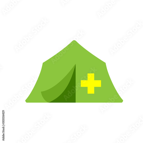 Medical camp icon. Clipart image isolated on white background.