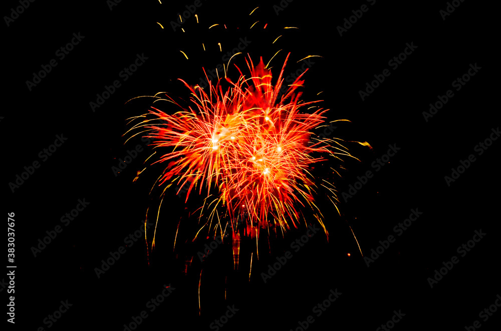 Real fireworks in a black background, easy to use Real fireworks in a black background, easy to use